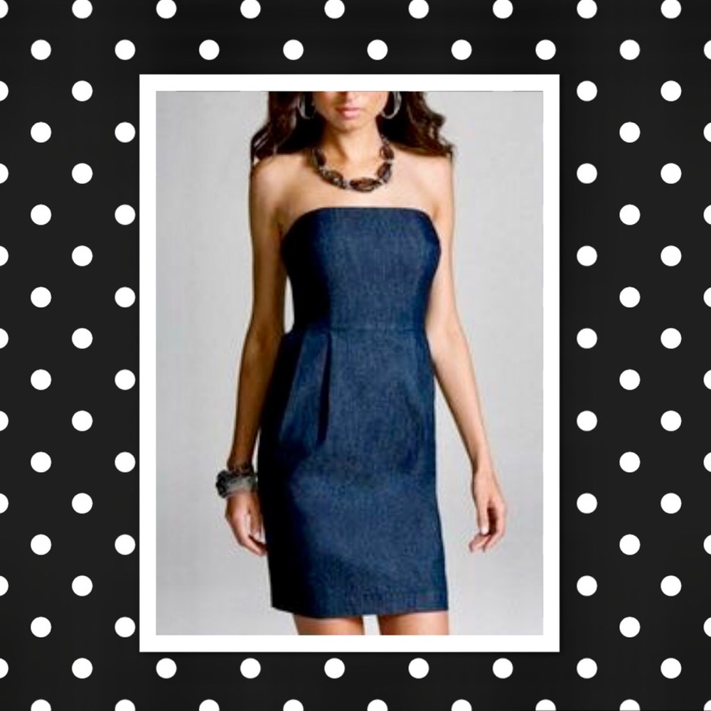 💝 NWOT💝 The Cutest Denim Strapless Summer Dress